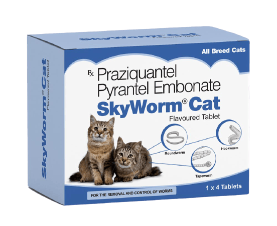 SkyEc Skyworm Cat Deworming tablets (1*4 tablets)