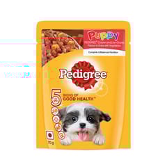 Pedigree Puppy Chicken and Liver Chunks Flavor in Gravy with Vegetables Wet Dog Food - 70 g