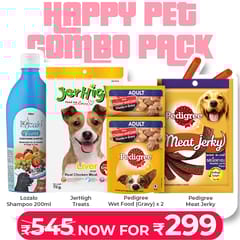 Combo: Lozalo Shampoo and Pedigree ( JerHigh Treats + 2 Wet Gravy Pouches + Meat Jerky)