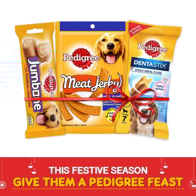 Combo: Pedigree: Dentastix (Small Breed) + Meat Jerky (Adult) + Jumbone (Adult)