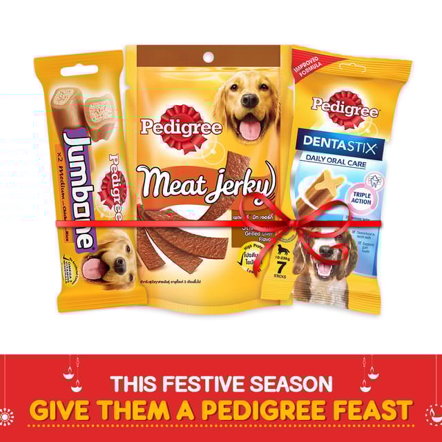 Combo: Pedigree: Dentastix (Medium Breed) + Meat Jerky (Adult) + Jumbone (Adult)
