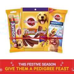 Combo: Pedigree: Dentastix (Large Breed) + Meat Jerky (Adult) + Jumbone (Adult)