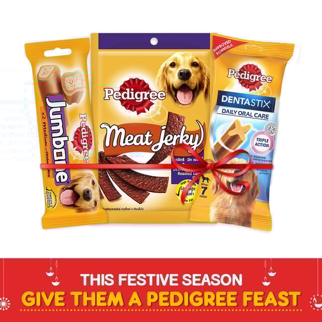 Combo: Pedigree: Dentastix (Large Breed) + Meat Jerky (Adult) + Jumbone (Adult)