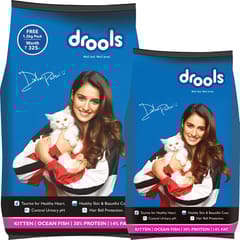 Drools Kitten (1-12 Months) Dry Cat Food, Ocean Fish, 3kg + 1.2kg Free
