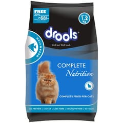 Drools Kitten (1-12 Months) Dry Cat Food, Ocean Fish, 1.2 kg