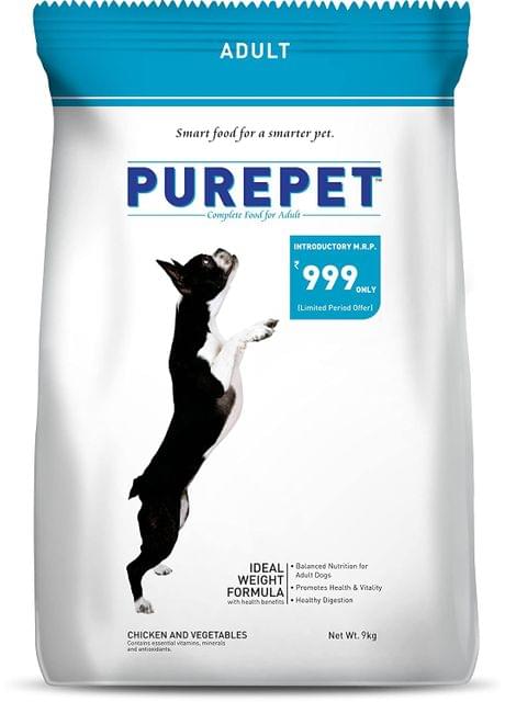 Purepet Chicken and Vegetable Adult dog food (9 Kg)