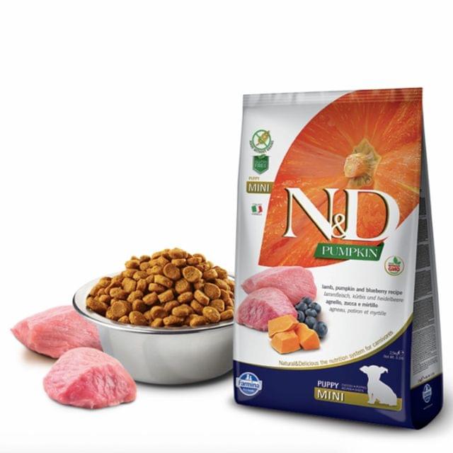 Farmina N&D Grain Free Pumpkin Lamb And Blueberry Mini Breed Puppy Food