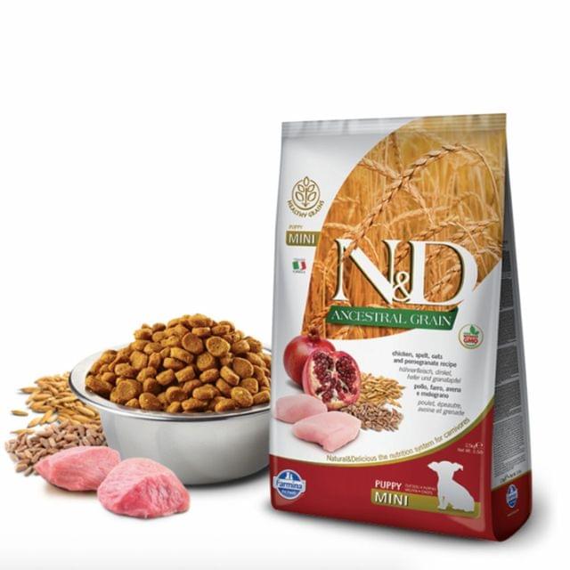 Farmina N&D Low Grain Chicken & Pomegranate Mini Breed Puppy Food